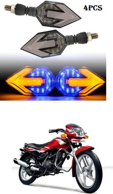 PECUNIA Front, Rear LED Indicator Light for Hero Splendor NXG(White, Amber)