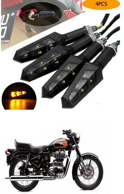 PECUNIA Front, Rear LED Indicator Light for Royal Enfield 500(Yellow)