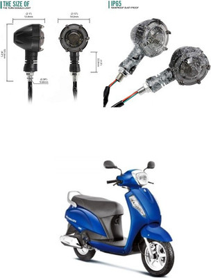 PECUNIA Front, Rear LED Indicator Light for Royal Enfield 500(Multicolor)