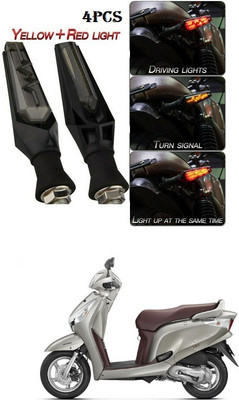 PECUNIA Front, Rear LED Indicator Light for Honda Aviator(Yellow)