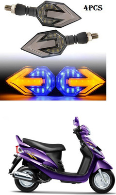 PECUNIA Front, Rear LED Indicator Light for Mahindra Rodeo RZ(White, Amber)