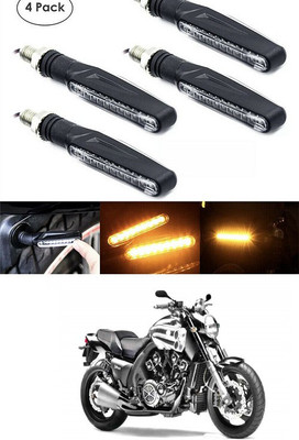 PECUNIA Front, Rear LED Indicator Light for Universal For Bike(Yellow)