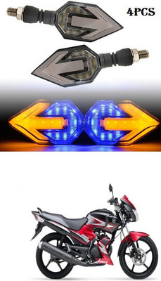 PECUNIA Front, Rear LED Indicator Light for Yamaha SS 125(White, Amber)