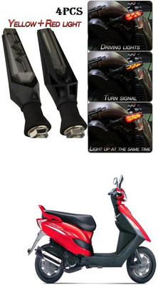 PECUNIA Front, Rear LED Indicator Light for Bajaj(Yellow)