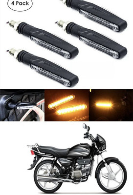 PECUNIA Front, Rear LED Indicator Light for Hero Splendor Plus(Yellow)