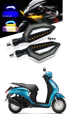PECUNIA Front, Rear LED Indicator Light for Yamaha Fascino(Multicolor)