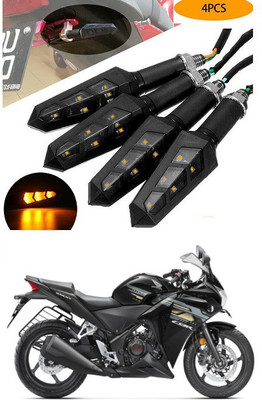 PECUNIA Front, Rear LED Indicator Light for Honda CBR 250R(Yellow)
