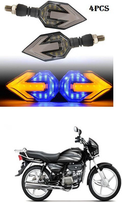 PECUNIA Front, Rear LED Indicator Light for Hero Splendor Plus(White, Amber)