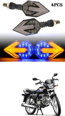 PECUNIA Front, Rear LED Indicator Light for Hero Splendor Pro(White, Amber)