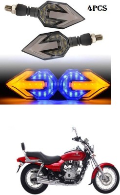 PECUNIA Front, Rear LED Indicator Light for Bajaj Avenger 220 DTS-i(White, Amber)