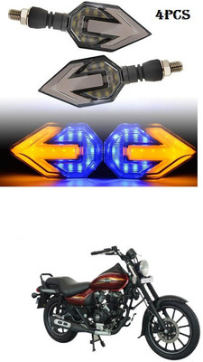 PECUNIA Front, Rear LED Indicator Light for Bajaj Avenger 220 DTS-i(White, Amber)