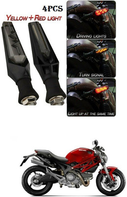 PECUNIA Front, Rear LED Indicator Light for TVS Max 4R(Yellow)