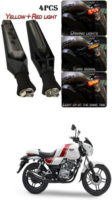 PECUNIA Front, Rear LED Indicator Light for Universal For Bike Universal For Bike(Yellow)