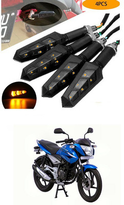 PECUNIA Front, Rear LED Indicator Light for Bajaj(Yellow)