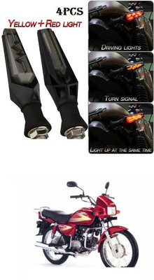 PECUNIA Front, Rear LED Indicator Light for Hero Splendor(Yellow)