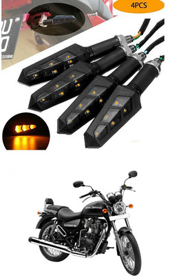 PECUNIA Front, Rear LED Indicator Light for Royal Enfield Thunder Bird 350(Yellow)