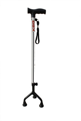 KBG Surgical 3 Leg Black Base With Extra Support Height Adjustable Old Age Patient Walking Stick