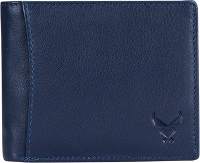 REDHORNS Men Formal Blue Genuine Leather Wallet(15 Card Slots)