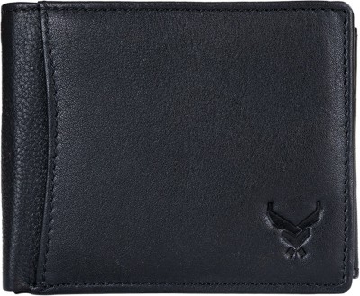 REDHORNS Men Formal Black Genuine Leather Wallet(15 Card Slots)