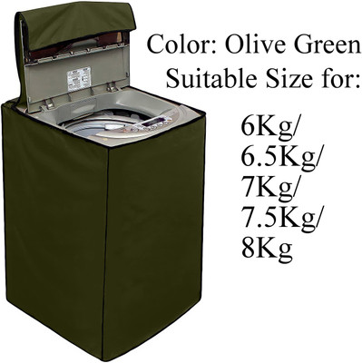 Declooms Top Loading Washing Machine  Cover(Width: 61 cm, Olive Green)