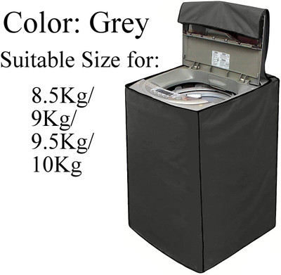 Declooms Top Loading Washing Machine  Cover(Width: 64 cm, Grey)