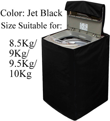 Declooms Top Loading Washing Machine  Cover(Width: 64 cm, Jet Black)