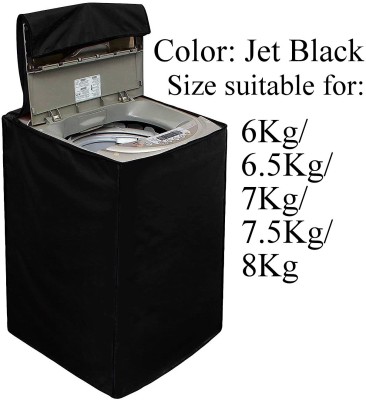 Declooms Top Loading Washing Machine  Cover(Width: 61 cm, Black)