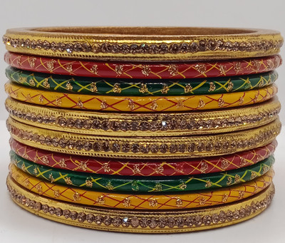 Priya art creation Lac Bangle Set(Pack of 10)