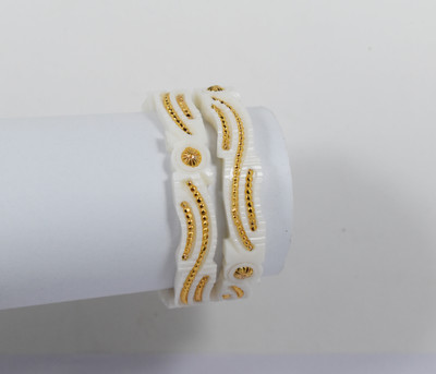 SATTIK Brass Gold-plated Shakha Pola(Pack of 2)