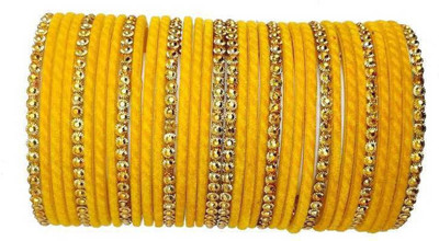 Shubhlaxmi Glass Bangle Set(Pack of 34)