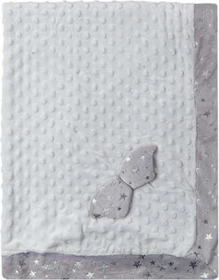 Baby Moo Self Design Single AC Blanket for  AC Room(Polyester, Grey)