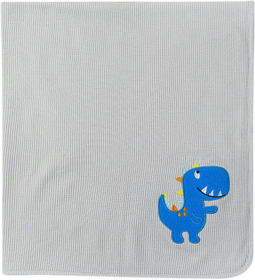 Baby Moo Self Design Single AC Blanket for  AC Room(Cotton, Grey)