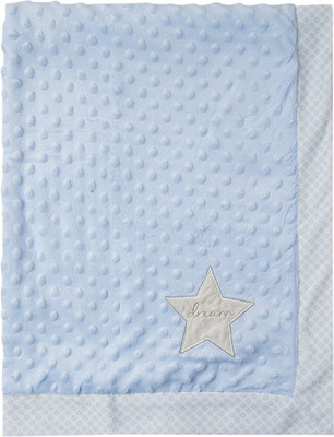 Baby Moo Self Design Single AC Blanket for  AC Room(Polyester, Blue)