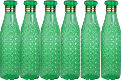 AneriDEALS 1000 ml Plastic Bottle(Pack of 6, Green)