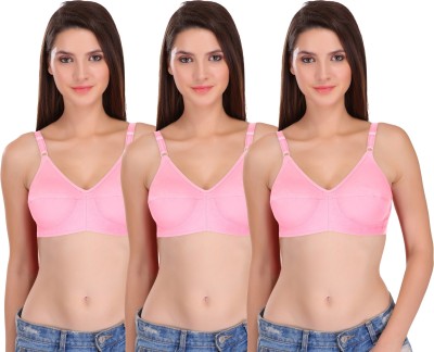 Featherline Women T-Shirt Non Padded Bra(Pink)