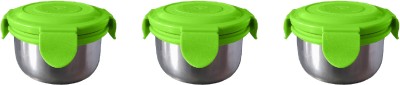 Balliram's Steel Utility Container  - 300 ml(Pack of 3, Green)