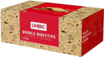 UNIBIC Double Digestive Ajwain & Oatmeal Cookies Biscuit(1.8 kg)