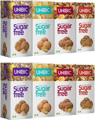 UNIBIC Sugar Free Cookies Pack, Assorted Biscuit(8 x 75 g)
