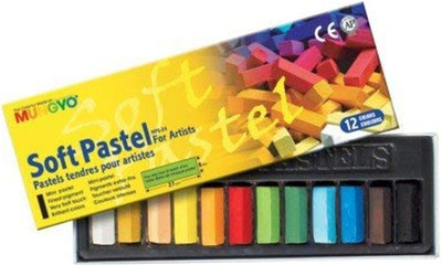Mungyo Soft pastel half size For Artist pack of 12(Set of 12, Multicolor)