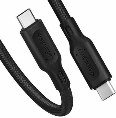 Spigen USB Type C Cable 2 A 1.5 m 000CA25702(Compatible with Mobile, Black, One Cable)