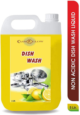 casmoglow Lemon Dish Wash Gel For Cleansing Stains, Oil, Grease And Bacteria. Dish Cleaning Gel(lemon, 5 L)