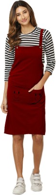 Y M ENTERPRISES Women Maroon Dungaree