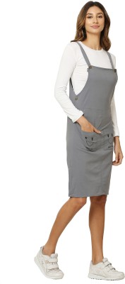 Y M ENTERPRISES Women Grey Dungaree