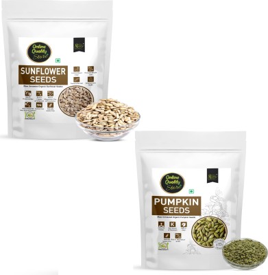 Online Quality Store Organic Combo of Sunflower Seeds, Pumpkin Seeds -200gm (2 x 100gm Pack) Mixed Seeds(200 g, Pack of 2)