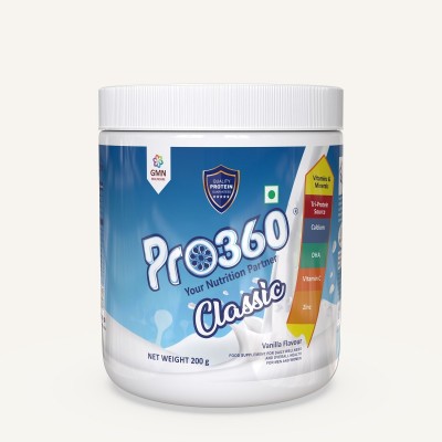 PRO360 Classic Nutritional Protein Health Drink Supplement Powder for Men and Women - Vanilla Flavour(200 g)