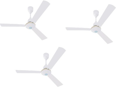 ORPAT money saver 1200 mm BLDC Motor with Remote 3 Blade Ceiling Fan(AB white, Pack of 3)