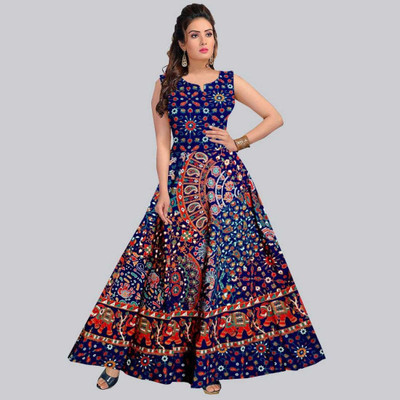 HIMCARE Flared/A-line Gown(Blue)