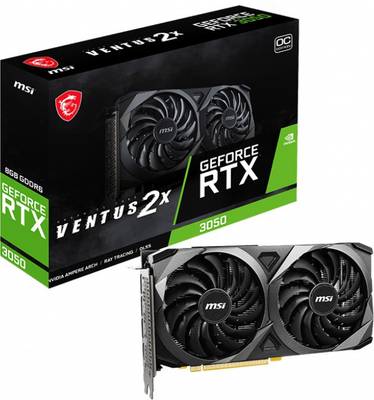 MSI NVIDIA GeForce RTX 3050 VENTUS 2X 8G OC 8 GB GDDR6 Graphics Card  (Black)