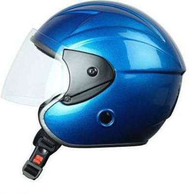 aggregor BLUE NANO HALF FACE MOTOR BIKEK HELMET Motorbike Helmet(Blue)