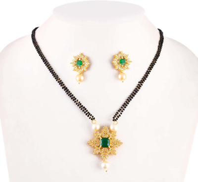 MB Creation Brass Gold-plated Multicolor Jewellery Set(Pack of 1)